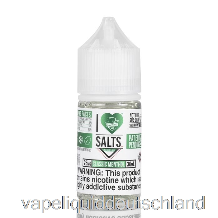 Klassisches Menthol – Ich Liebe Salze – 30 Ml 50 Mg Vape-Flüssigkeit
